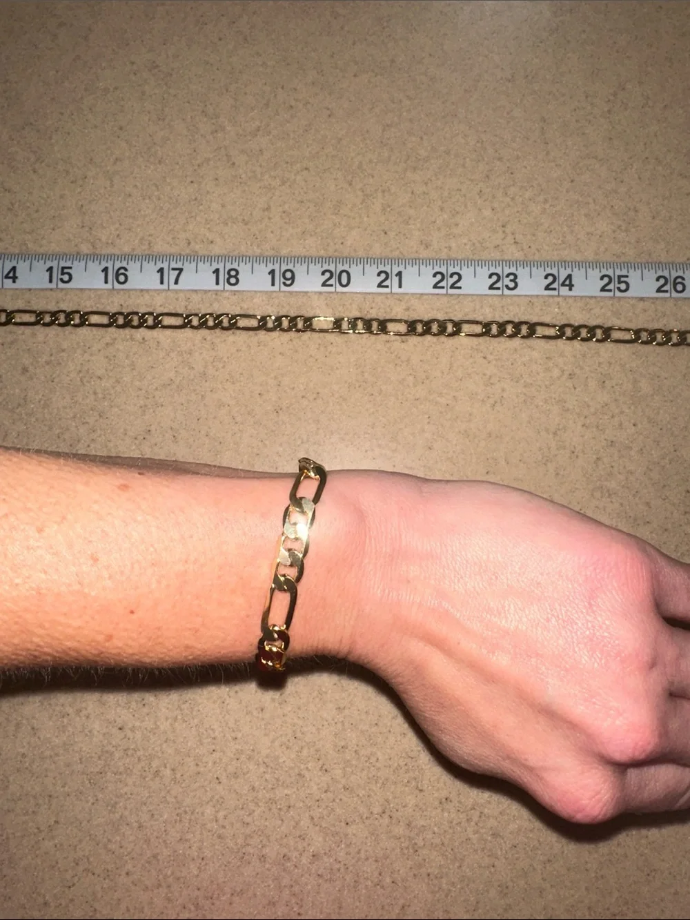 Gold filled Chain Link Necklace and Bracelet Set - Classic Unisex Jewelry